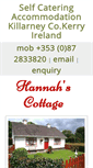 Mobile Screenshot of hannahscottage.kerry-ireland.com
